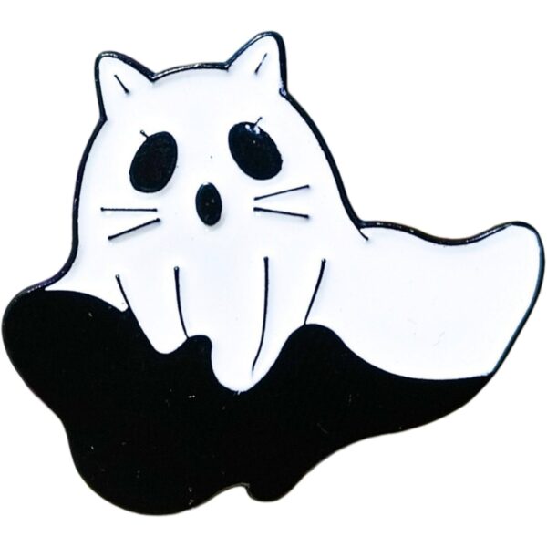 Pin V9 Fantasma Halloween Gato